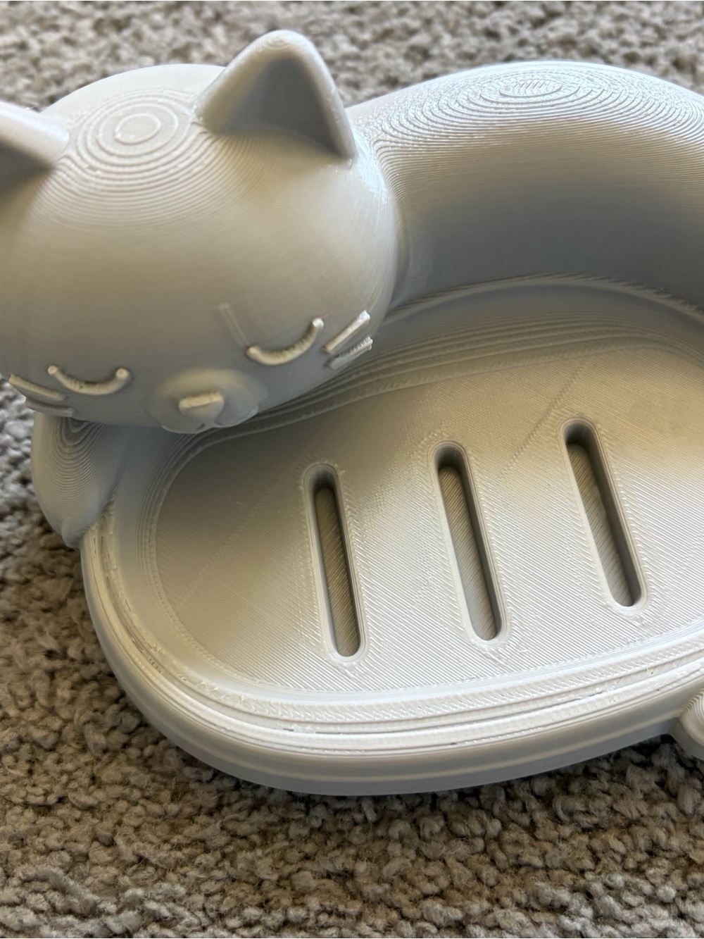 Grey Cat Soap Dish